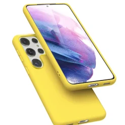 Samsung Galaxy S22 Ultra - Silikon Case mit Mikrofaser-Innenseite