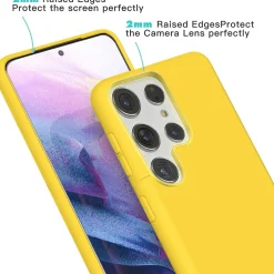 Samsung Galaxy S22 Ultra - Silikon Case mit Mikrofaser-Innenseite