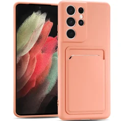 Samsung Galaxy S21 Ultra - Silikonhülle mit Kartenfach & Kameraschutz