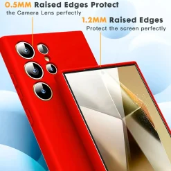 Samsung Galaxy S24 Ultra - Silikon Case mit Mikrofaser-Innenseite