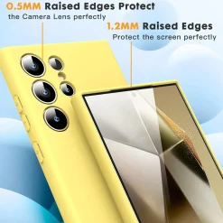 Samsung Galaxy S24 Ultra - Silikon Case mit Mikrofaser-Innenseite