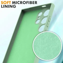 Samsung Galaxy S24 Ultra - Silikon Case mit Mikrofaser-Innenseite