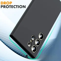 Samsung Galaxy S24 Ultra - Silikon Case mit Mikrofaser-Innenseite