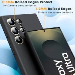 Samsung Galaxy S25 Ultra - Silikon Case mit Mikrofaser-Innenseite