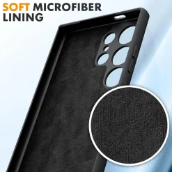 Samsung Galaxy S25 Ultra - Silikon Case mit Mikrofaser-Innenseite