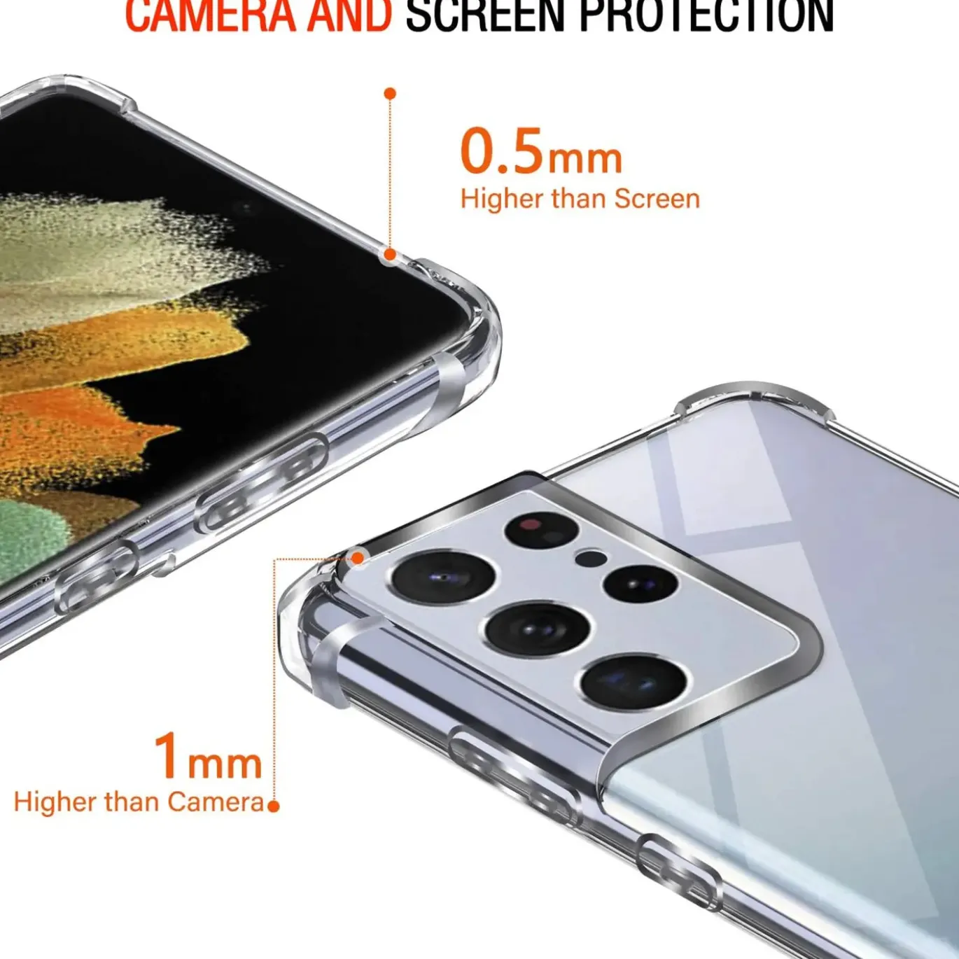 Samsung Galaxy S21 Ultra - Stoßfestes Clear Case