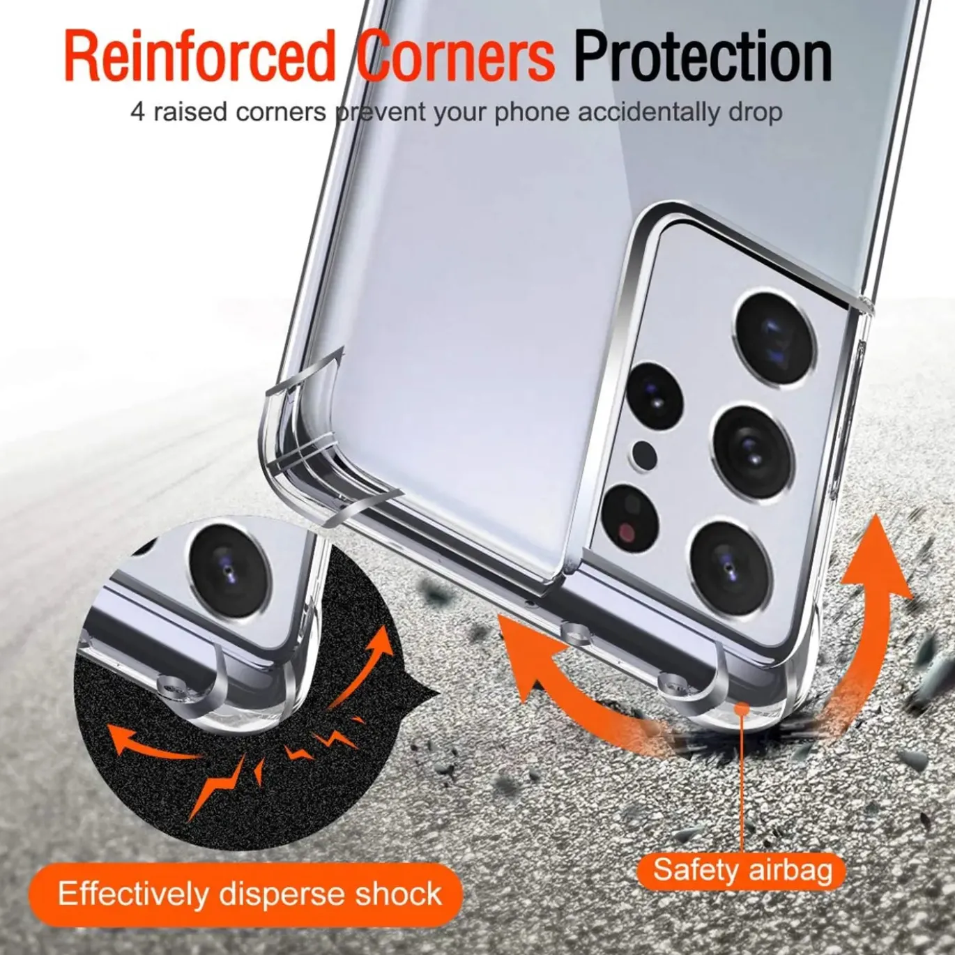 Samsung Galaxy S21 Ultra - Stoßfestes Clear Case
