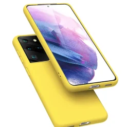 Samsung Galaxy S21 Ultra - Silikon Case mit Mikrofaser-Innenseite
