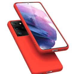 Samsung Galaxy S21 Ultra - Silikon Case mit Mikrofaser-Innenseite