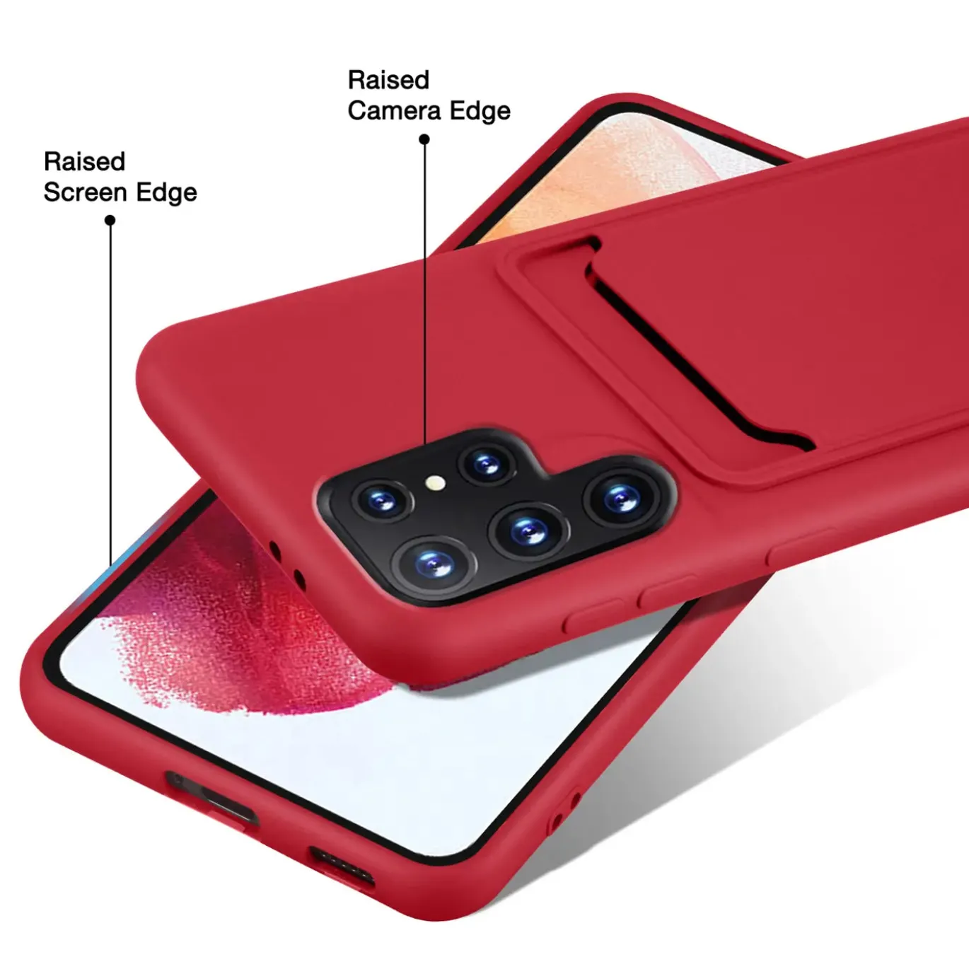Samsung Galaxy S24 Ultra - Silikonhülle mit Kartenfach & Kameraschutz