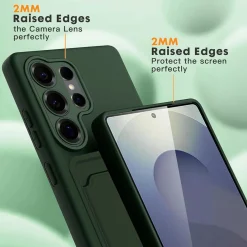 Samsung Galaxy S25 Ultra - Silikonhülle mit Kartenfach & Kameraschutz