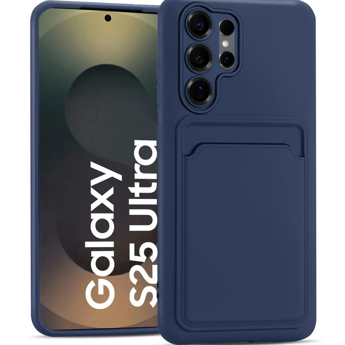 Samsung Galaxy S25 Ultra - Silikonhülle mit Kartenfach & Kameraschutz