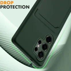 Samsung Galaxy S25 Ultra - Silikonhülle mit Kartenfach & Kameraschutz