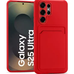 Samsung Galaxy S25 Ultra - Silikonhülle mit Kartenfach & Kameraschutz