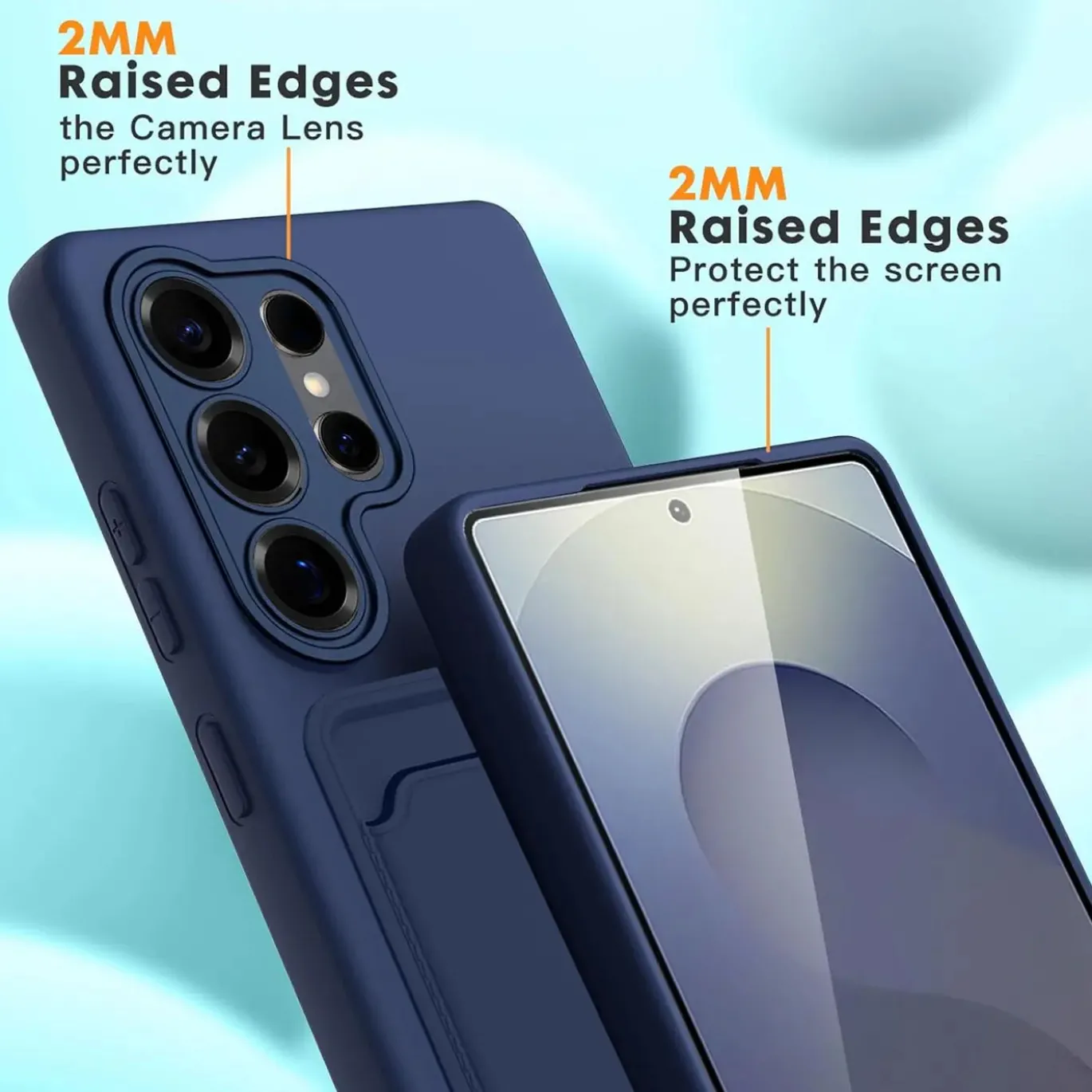 Samsung Galaxy S25 Ultra - Silikonhülle mit Kartenfach & Kameraschutz