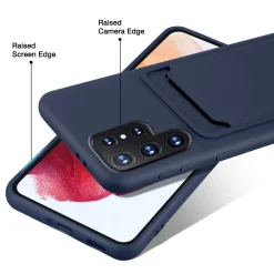 Samsung Galaxy S23 Ultra - Silikonhülle mit Kartenfach & Kameraschutz