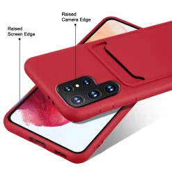Samsung Galaxy S23 Ultra - Silikonhülle mit Kartenfach & Kameraschutz