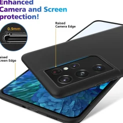 Samsung Galaxy S21 Ultra - Slim Silikon Backcover Schwarz
