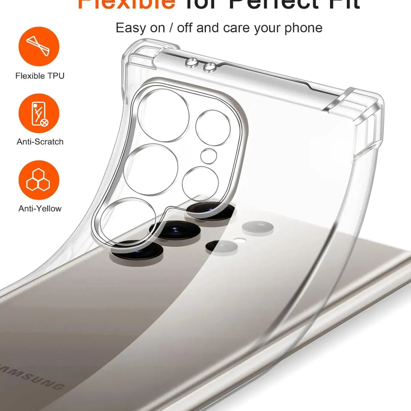 Samsung Galaxy S24 Ultra - Stoßfestes Clear Case