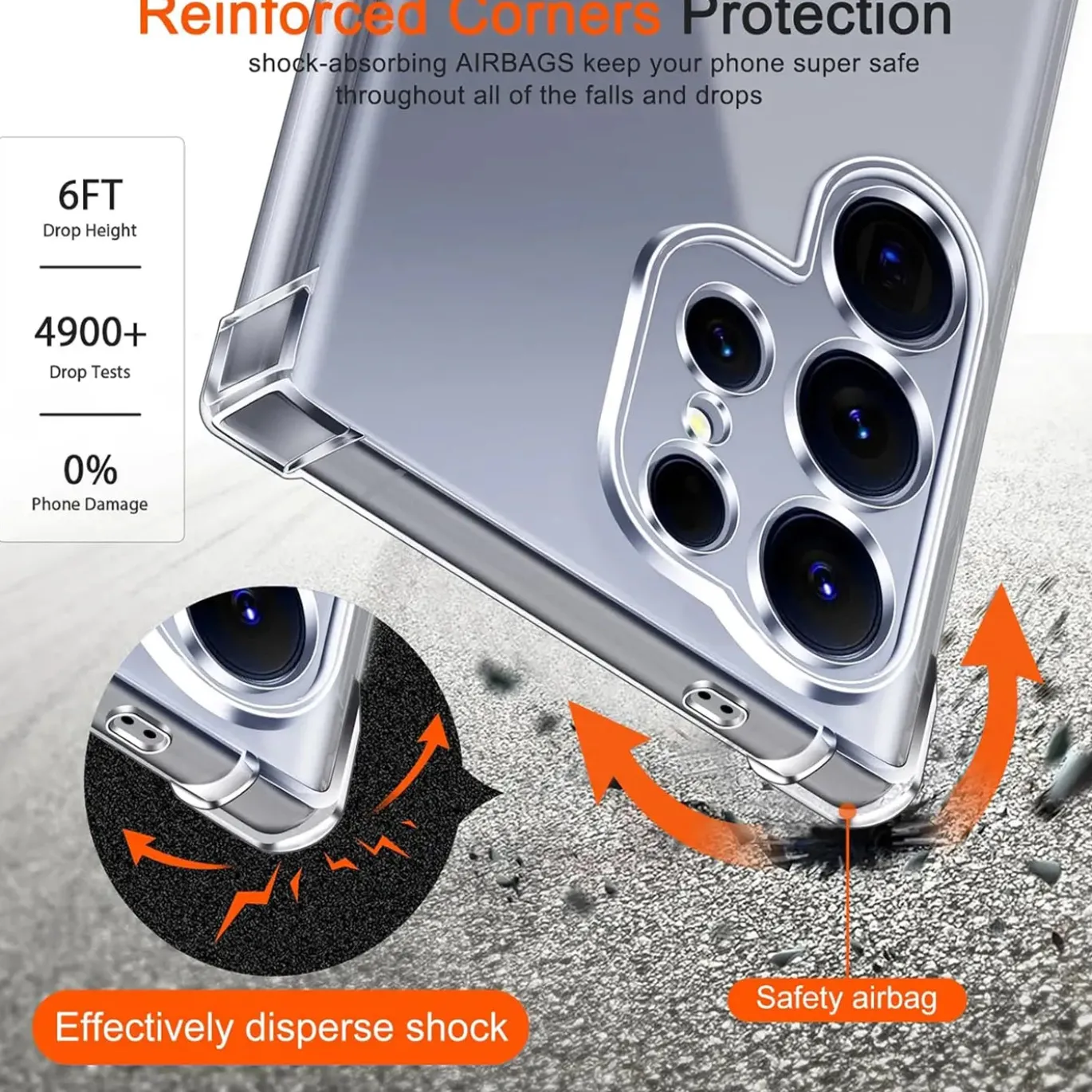 Samsung Galaxy S25 Ultra - Stoßfestes Clear Case