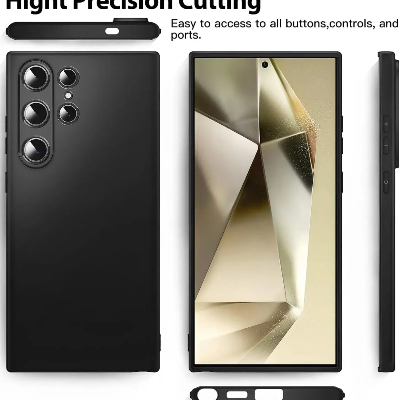 Samsung Galaxy S25 Ultra - Slim Silikon Backcover Schwarz