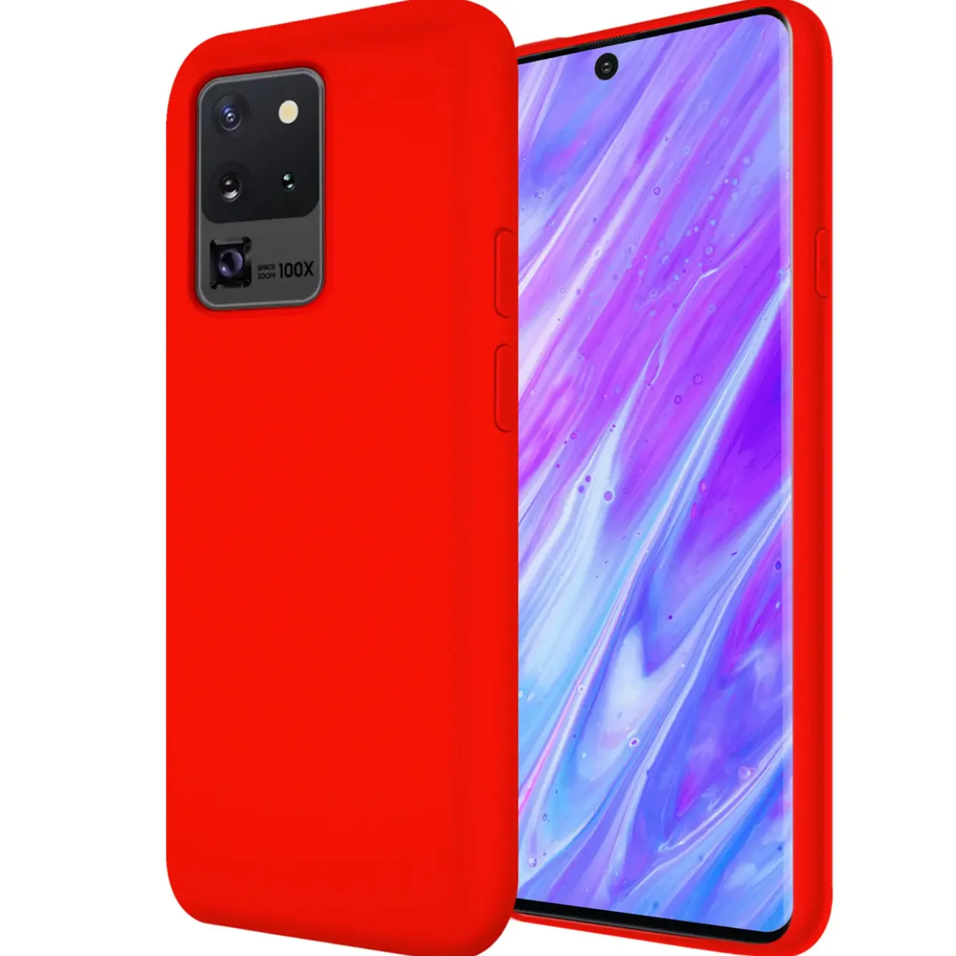 Samsung Galaxy S20 Ultra - Silikon Case mit Mikrofaser-Innenseite