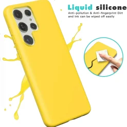 Samsung Galaxy S23 Ultra - Silikon Case mit Mikrofaser-Innenseite