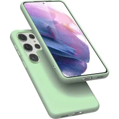 Samsung Galaxy S23 Ultra - Silikon Case mit Mikrofaser-Innenseite