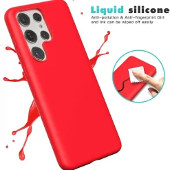 Samsung Galaxy S23 Ultra - Silikon Case mit Mikrofaser-Innenseite