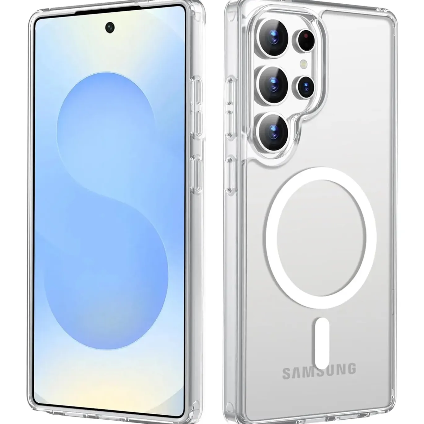 Samsung Galaxy S25 Ultra - Transparente MagSafe Silikonhülle