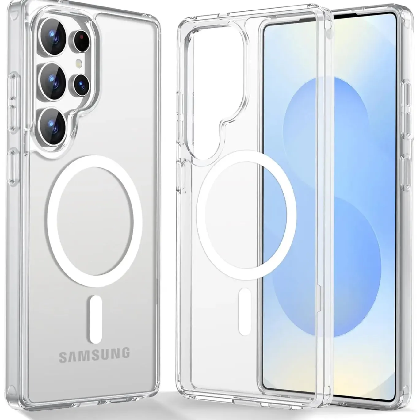 Samsung Galaxy S25 Ultra - Transparente MagSafe Silikonhülle