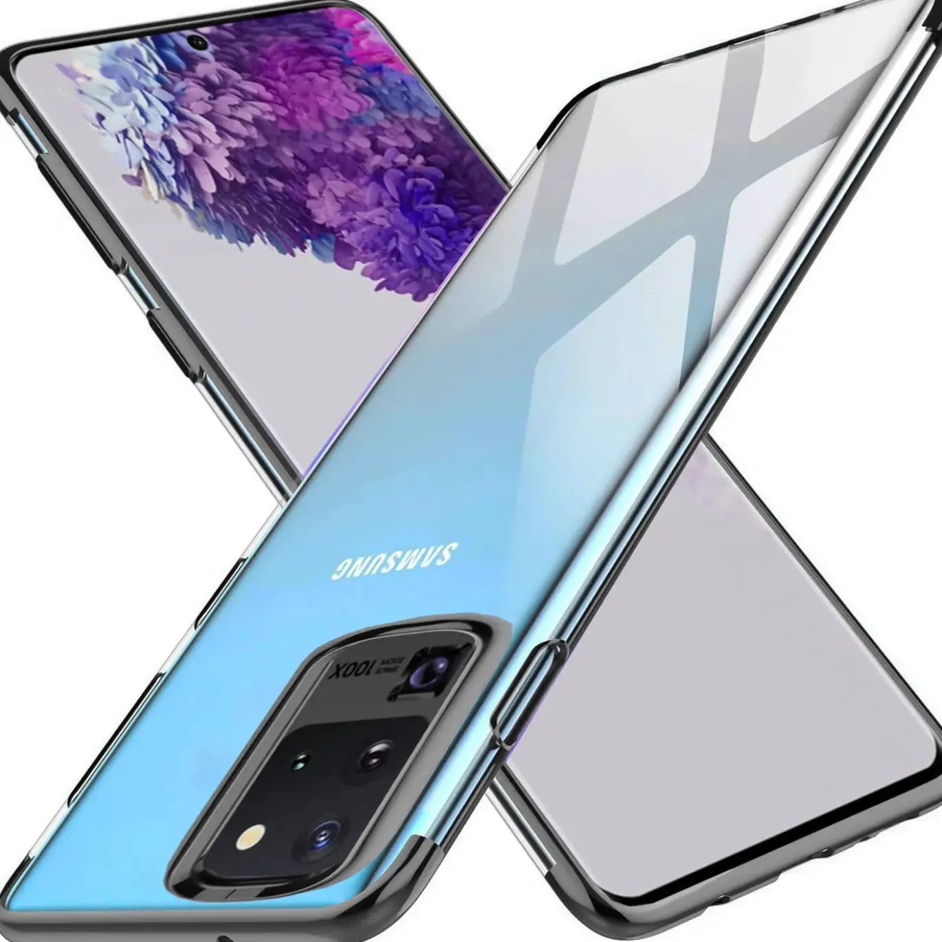 Samsung Galaxy S20 Ultra - Transparente Hülle mit Akzenten