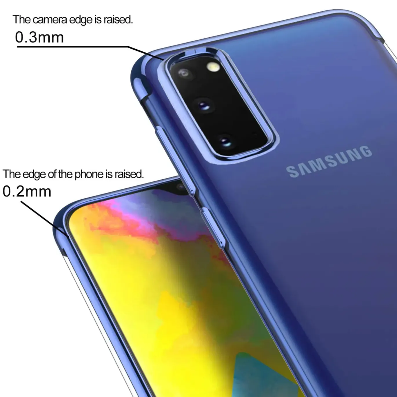 Samsung Galaxy S20 Ultra - Transparente Hülle mit Akzenten