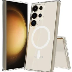 Samsung Galaxy S24 Ultra - Transparente MagSafe Silikonhülle