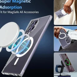 Samsung Galaxy S24 Ultra - Transparente MagSafe Silikonhülle