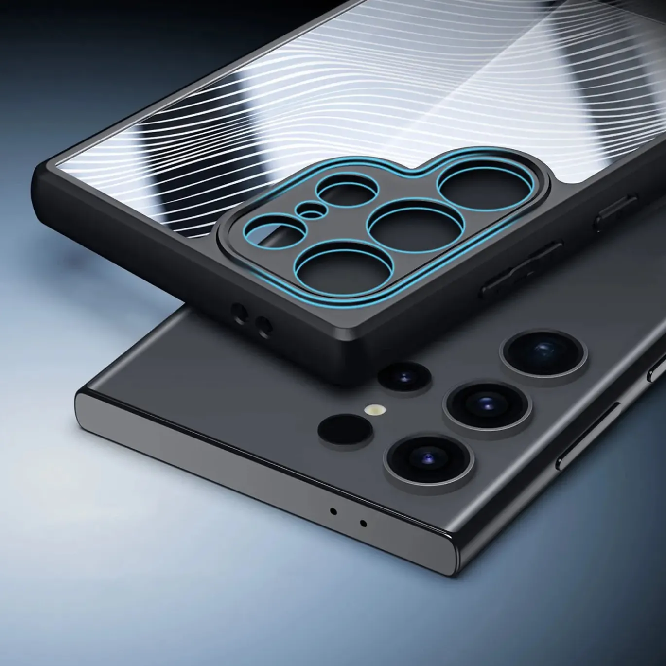 Samsung Galaxy S24 Ultra - TPU Rückschale mit Wellenmuster