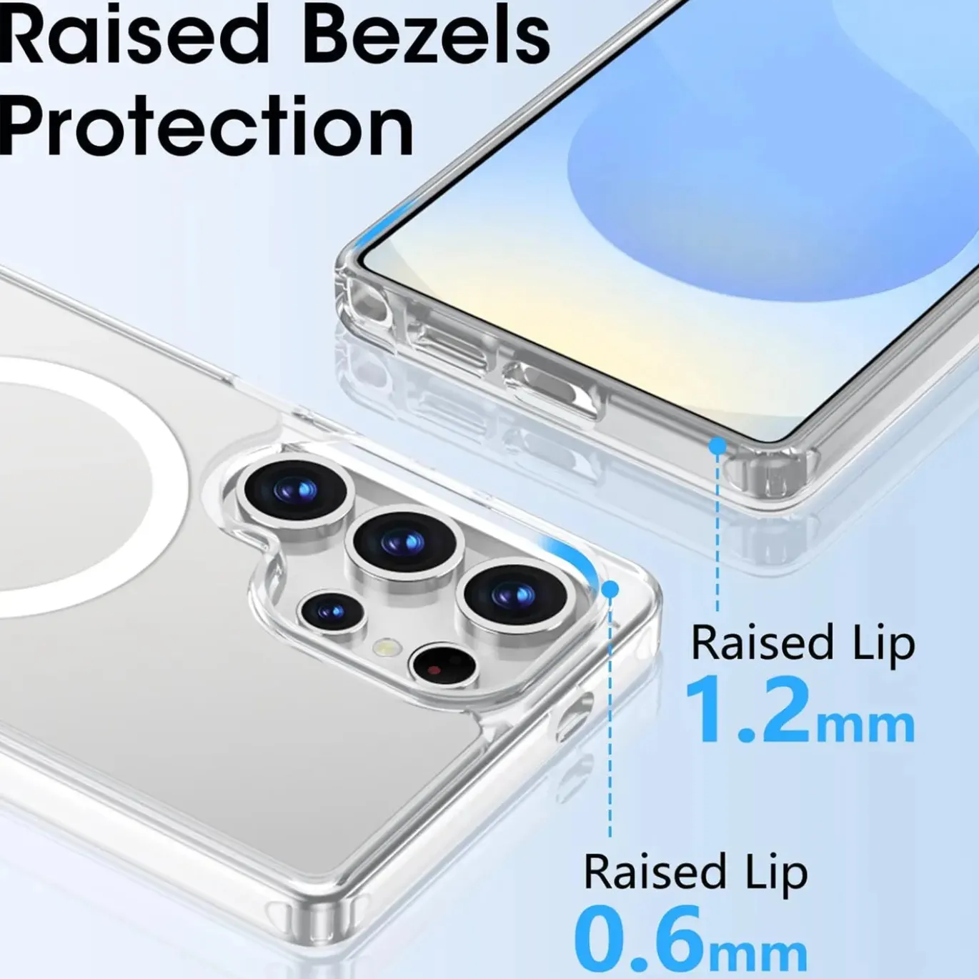 Samsung Galaxy S25 Ultra - Transparente MagSafe Silikonhülle