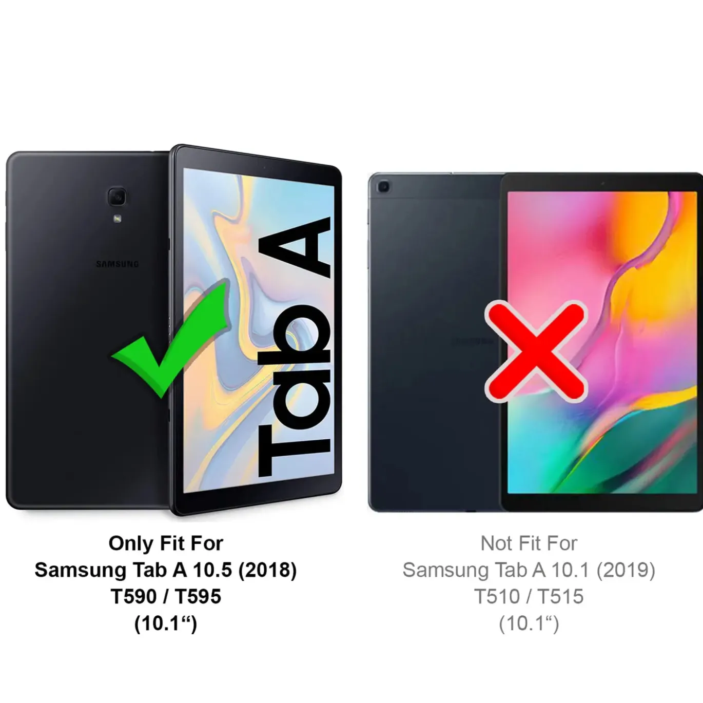 Samsung Galaxy Tab A 10.5 2018 - Tablet TPU Hülle Schwarz