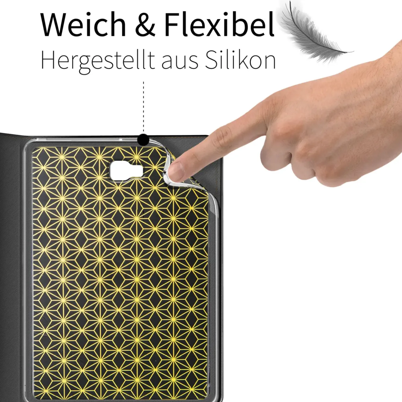 Samsung Galaxy Tab A 10.1 2016 - Tablet Klapphülle im Jeanslook