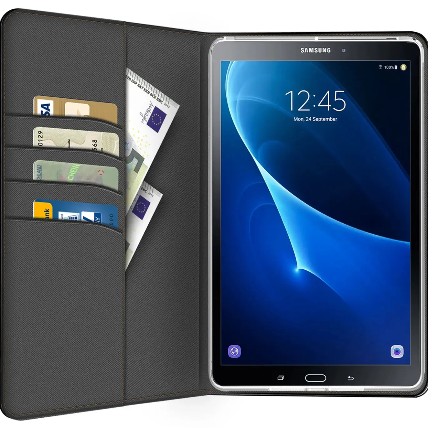 Samsung Galaxy Tab A 10.1 2016 - Tablet Klapphülle im Jeanslook