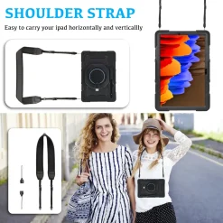 Samsung Galaxy Tab S7 FE / S7+ / S8+ - Armor Case mit Ständer & Schultergurt