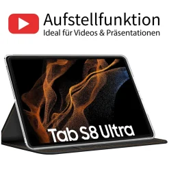 Samsung Galaxy Tab S8 Ultra - Tablet Klapphülle im Jeanslook