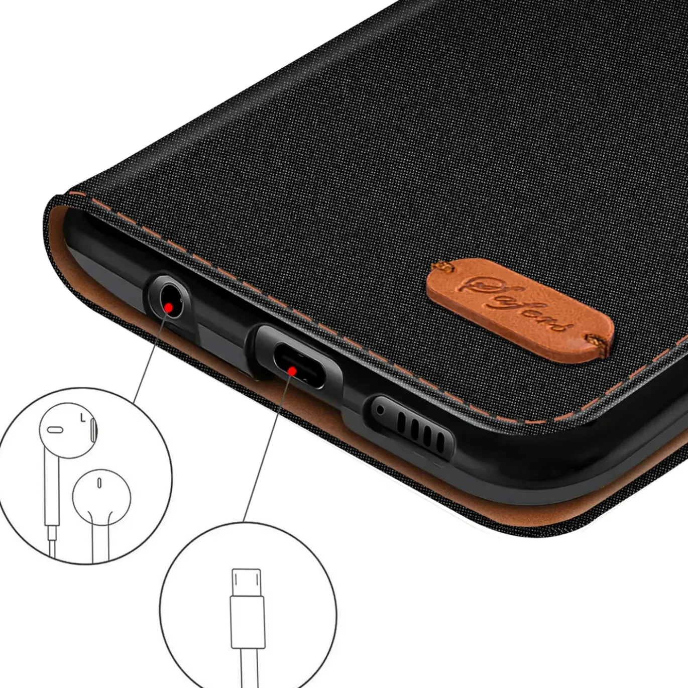 Samsung Galaxy Xcover 3 - Jeanslook Klapphülle mit Kartenfach