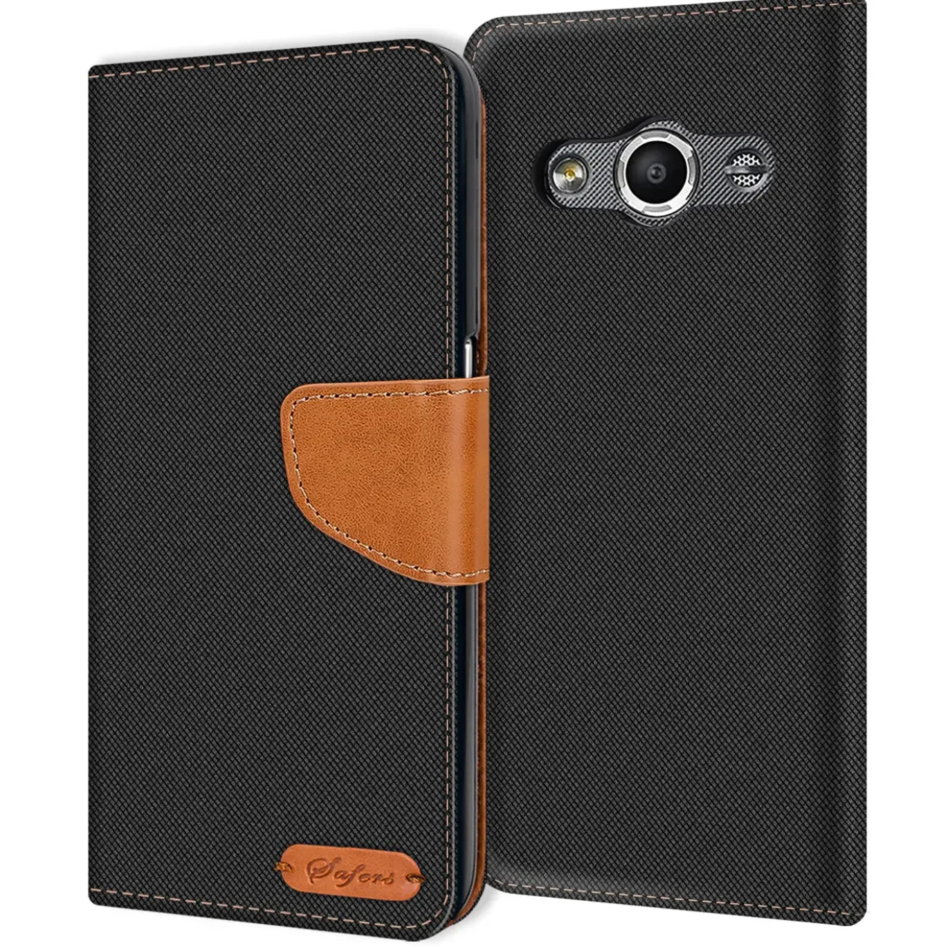 Samsung Galaxy Xcover 3 - Jeanslook Klapphülle mit Kartenfach