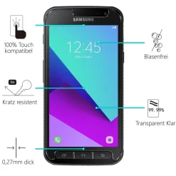 Samsung Galaxy Xcover 4 - 2x 9H Panzer Glasfolie, Displayfolie