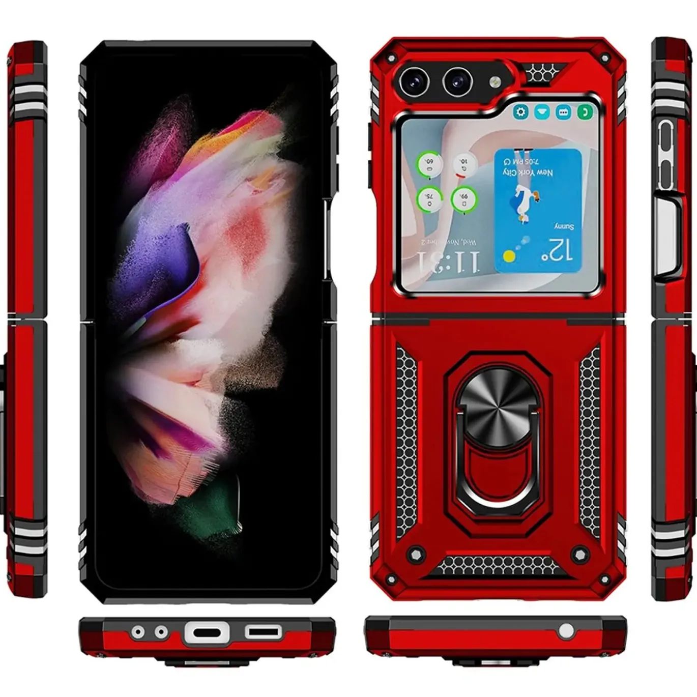 Samsung Galaxy Z FLIP 5 - Outdoor Hardcase mit Ringhalter