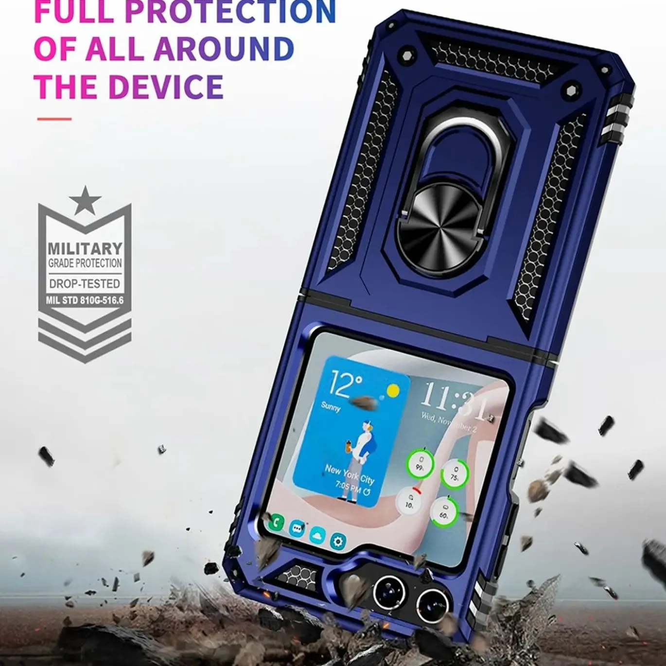 Samsung Galaxy Z FLIP 5 - Outdoor Hardcase mit Ringhalter