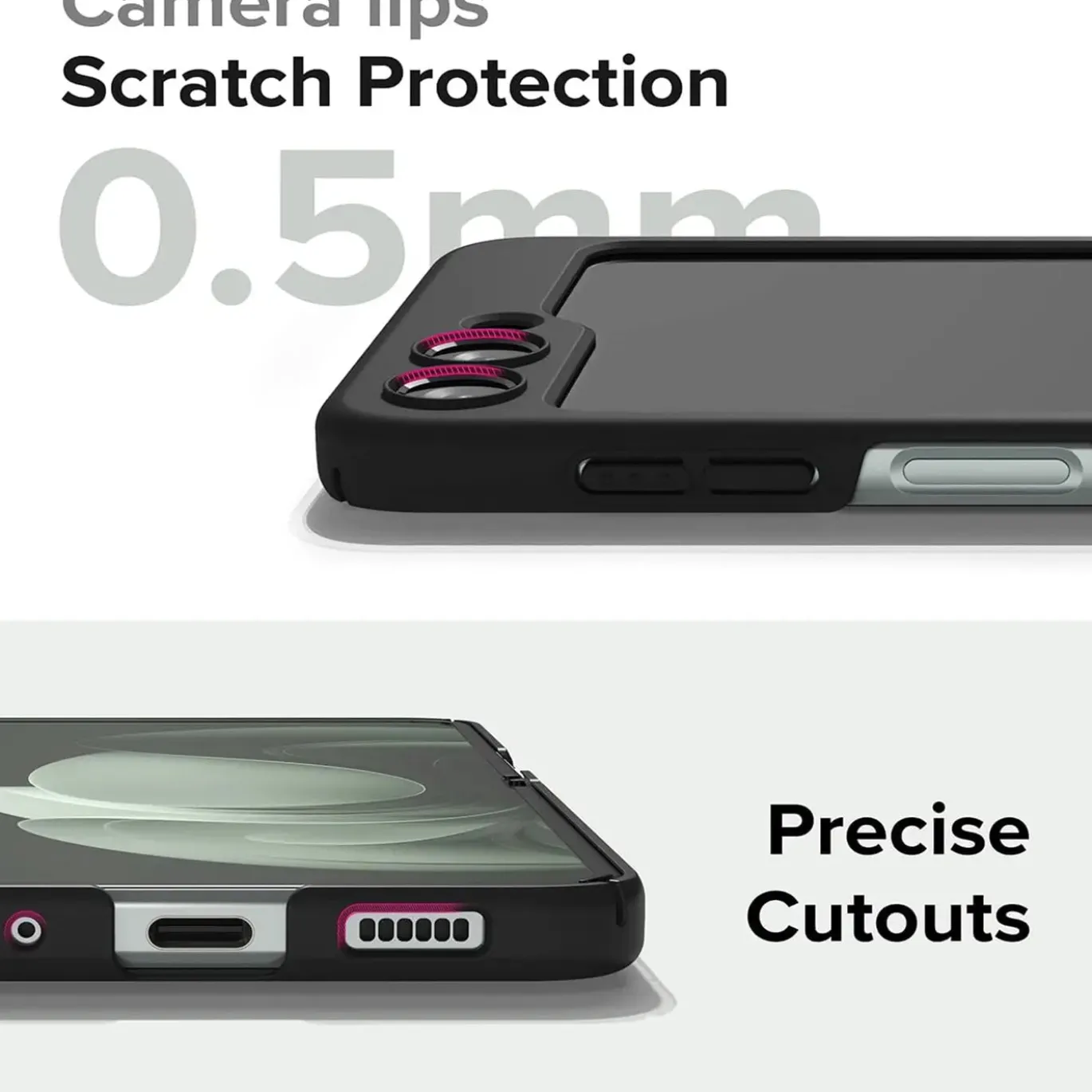 Samsung Galaxy Z FLIP 5 - Slim Silikon Backcover Schwarz