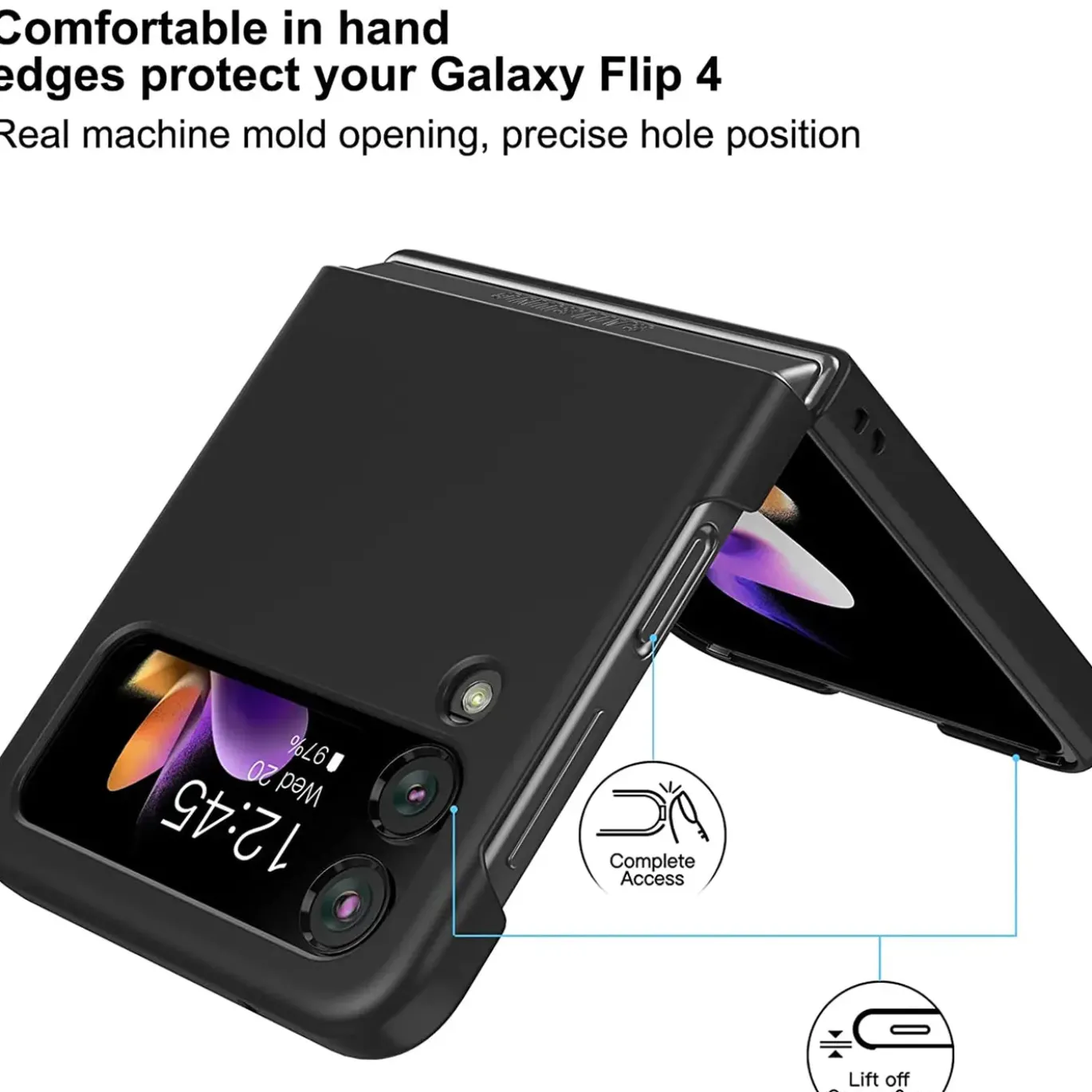 Samsung Galaxy Z FLIP 4 - Slim Silikon Backcover Schwarz