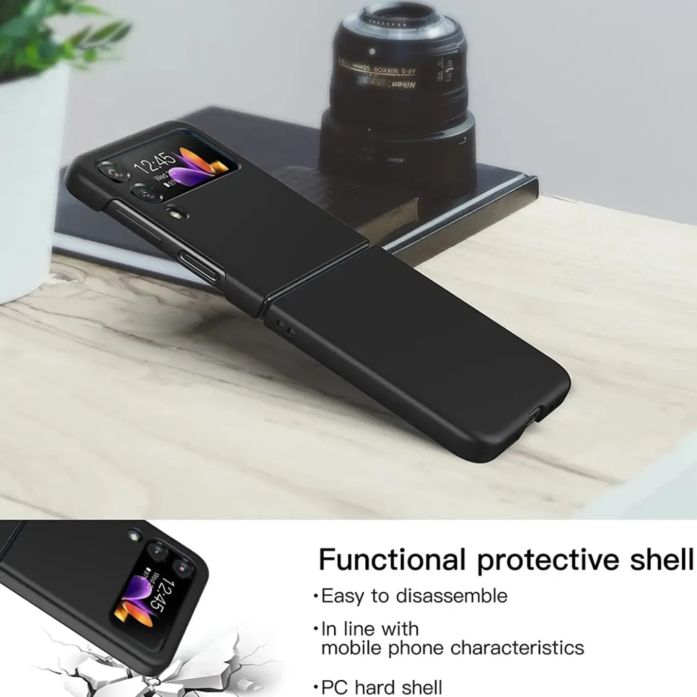 Samsung Galaxy Z FLIP 4 - Slim Silikon Backcover Schwarz